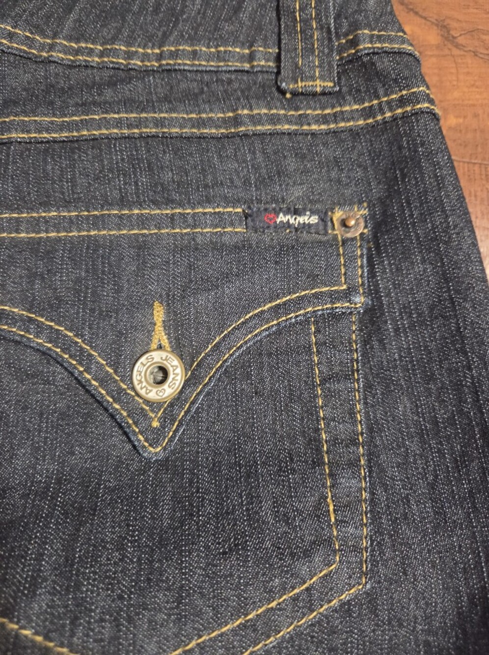 Angels Stylish Dark Blue Women’s Cropped Jeans. Sz 14 NWOT - Picture 7 of 8
